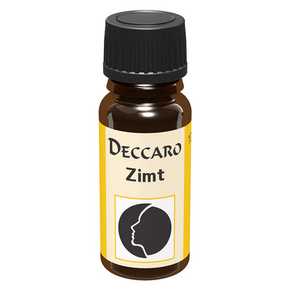 DECCARO Aromaöle zur Wohnraum-Aromatisierung. Inhalt 10ml, Parfüm-Öl Duftrichtung Zimt, geschlossene Flasche