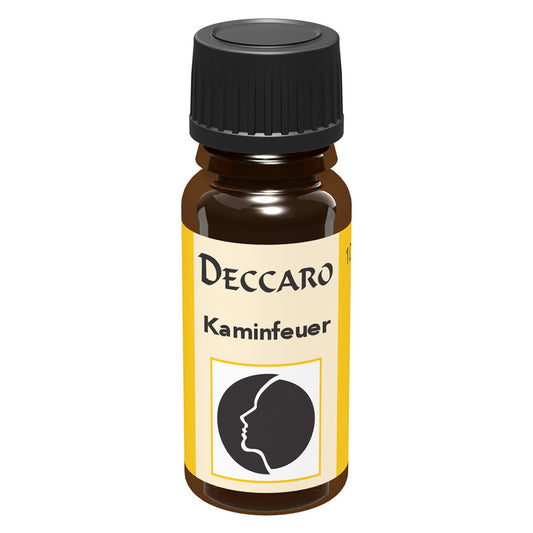 DECCARO Aromaöle zur Wohnraum-Aromatisierung. Inhalt 10ml, Parfüm-Öl Duftrichtung Kaminfeuer, geschlossene Flasche