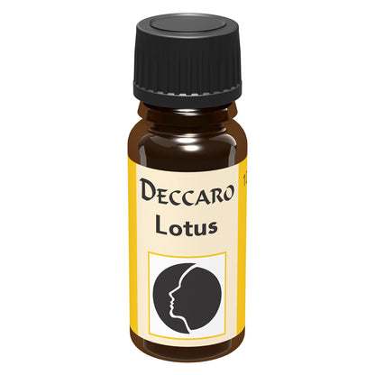 DECCARO Aromaöle zur Wohnraum-Aromatisierung. Inhalt 10ml, Parfüm-Öl Duftrichtung Lotus, geschlossene Flasche