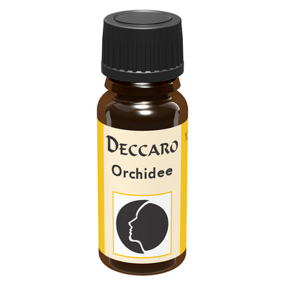 DECCARO Aromaöle zur Wohnraum-Aromatisierung. Inhalt 10ml, Parfüm-Öl Duftrichtung Orchidee, geschlossene Flasche