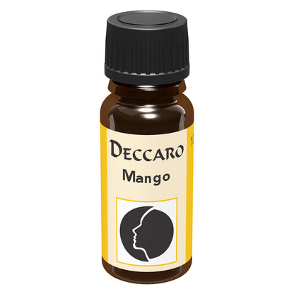 DECCARO Aromaöle zur Wohnraum-Aromatisierung. Inhalt 10ml, Parfüm-Öl Duftrichtung Mango, geschlossene Flasche