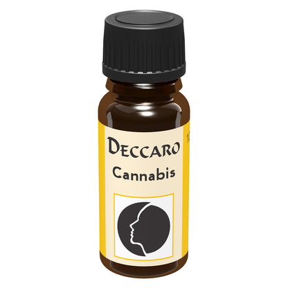 DECCARO Aromaöle zur Wohnraum-Aromatisierung. Inhalt 10ml, Parfüm-Öl Duftrichtung Cannabis, geschlossene Flasche