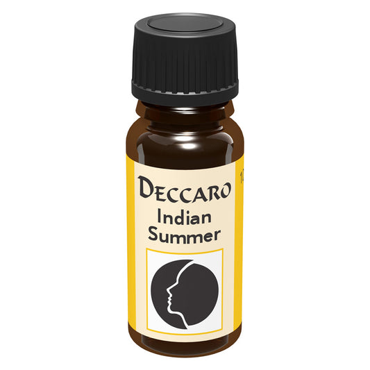 DECCARO Aromaöle zur Wohnraum-Aromatisierung. Inhalt 10ml, Parfüm-Öl Duftrichtung Indian Summer, geschlossene Flasche