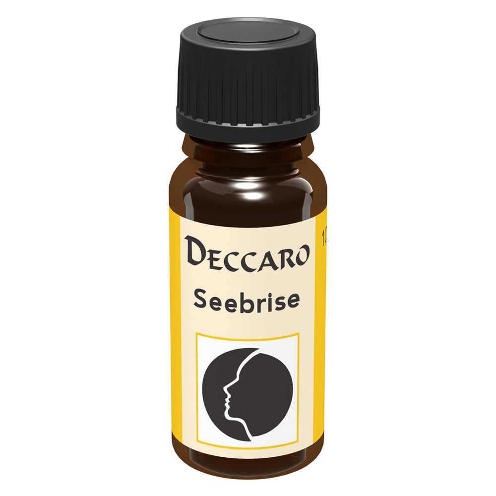 DECCARO Aromaöle zur Wohnraum-Aromatisierung. Inhalt 10ml, Parfüm-Öl Duftrichtung Seebrise, geschlossene Flasche