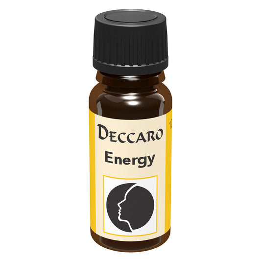 DECCARO Aromaöle zur Wohnraum-Aromatisierung. Inhalt 10ml, Parfüm-Öl Duftrichtung Energy, geschlossene Flasche