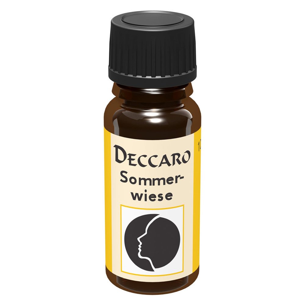 DECCARO Aromaöle zur Wohnraum-Aromatisierung. Inhalt 10ml, Parfüm-Öl Duftrichtung Sommerwiese, geschlossene Flasche