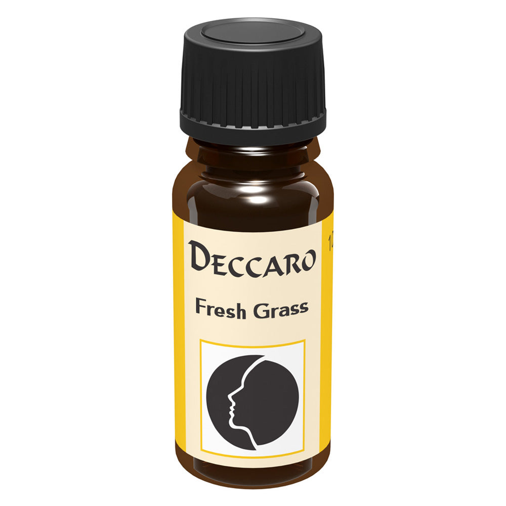 DECCARO Aromaöle zur Wohnraum-Aromatisierung. Inhalt 10ml, Parfüm-Öl Duftrichtung Fresh Gass, geschlossene Flasche