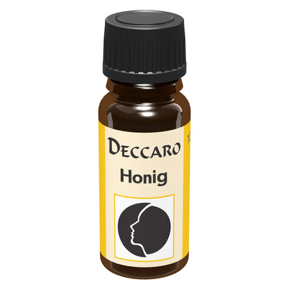 DECCARO Aromaöle zur Wohnraum-Aromatisierung. Inhalt 10ml, Parfüm-Öl Duftrichtung Honig, geschlossene Flasche