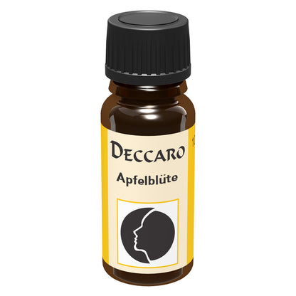 DECCARO Aromaöle zur Wohnraum-Aromatisierung. Inhalt 10ml, Parfüm-Öl Duftrichtung Apfelblüte, geschlossene Flasche
