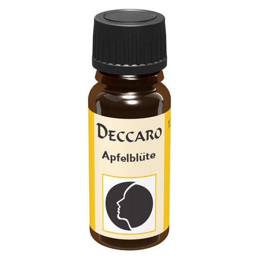 DECCARO Aromaöle zur Wohnraum-Aromatisierung. Inhalt 10ml, Parfüm-Öl Duftrichtung Apfelblüte, geschlossene Flasche