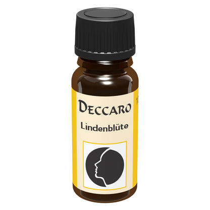 DECCARO Aromaöle zur Wohnraum-Aromatisierung. Inhalt 10ml, Parfüm-Öl Duftrichtung Lindenblüte, geschlossene Flasche