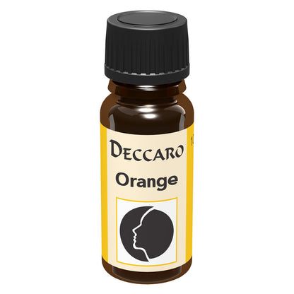 DECCARO Aromaöle zur Wohnraum-Aromatisierung. Inhalt 10ml, Parfüm-Öl Duftrichtung Orange, geschlossene Flasche