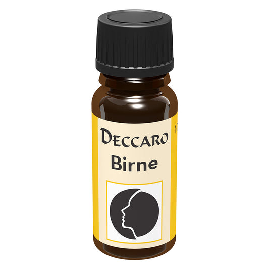 DECCARO Aromaöle zur Wohnraum-Aromatisierung. Inhalt 10ml, Parfüm-Öl Duftrichtung Birne, geschlossene Flasche