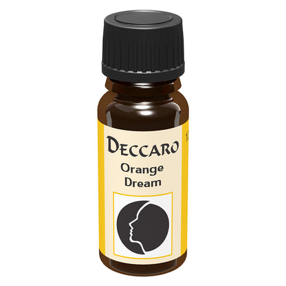 DECCARO Aromaöle zur Wohnraum-Aromatisierung. Inhalt 10ml, Parfüm-Öl Duftrichtung Orange Dream, geschlossene Flasche