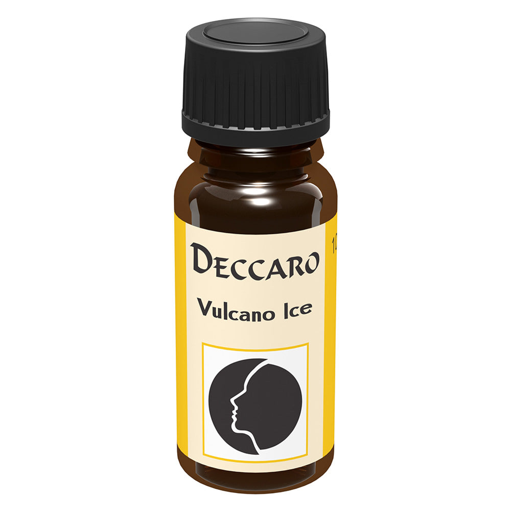 DECCARO Aromaöle zur Wohnraum-Aromatisierung. Inhalt 10ml, Parfüm-Öl Duftrichtung Vulcano Ice, geschlossene Flasche