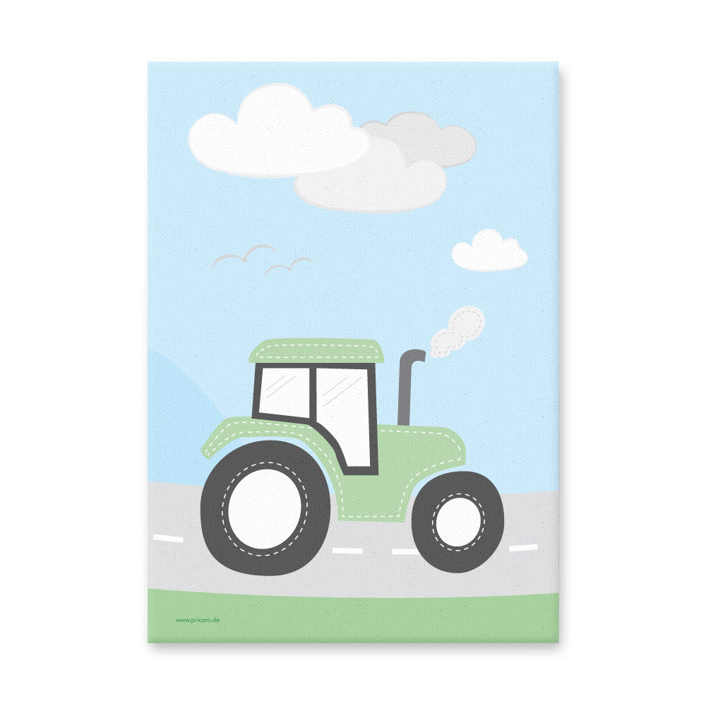 leinwand set "fahrzeuge", 3  motiv traktor, bunte optik
