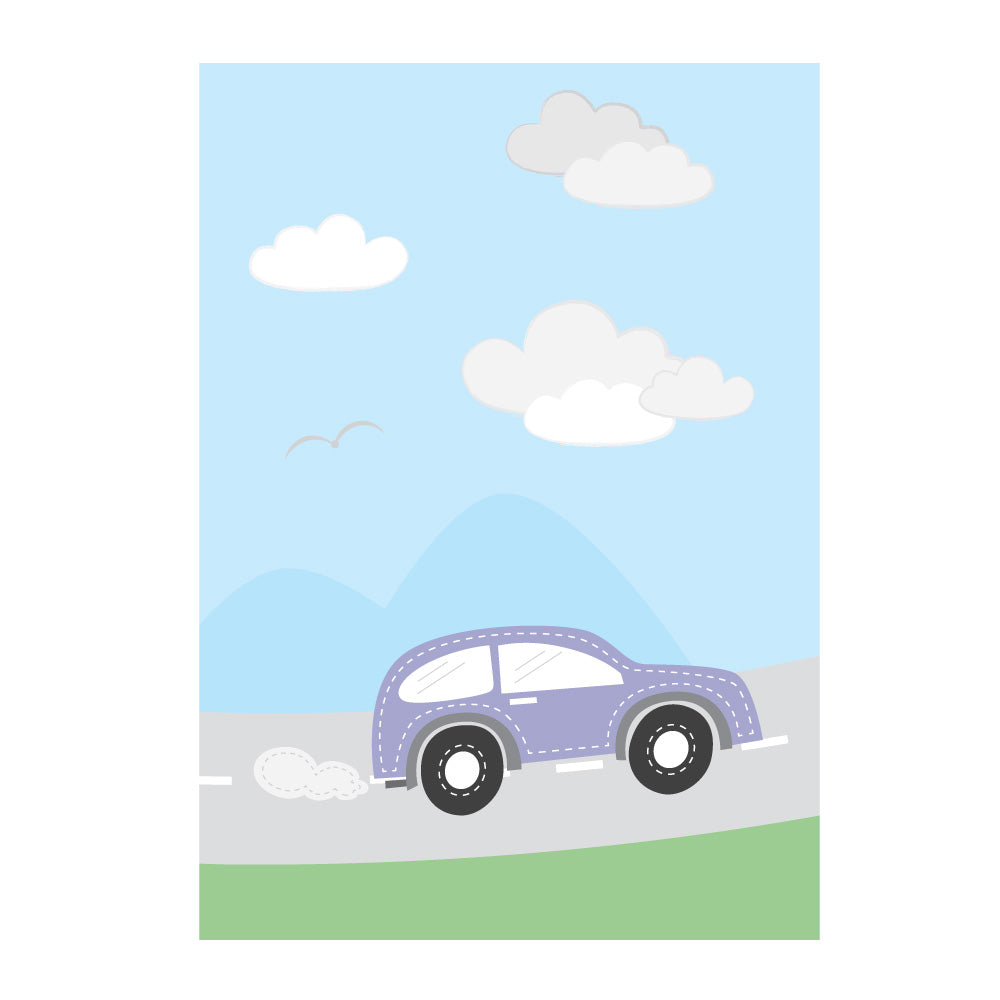posterset "fahrzeuge", 3  motiv auto, bunte optik