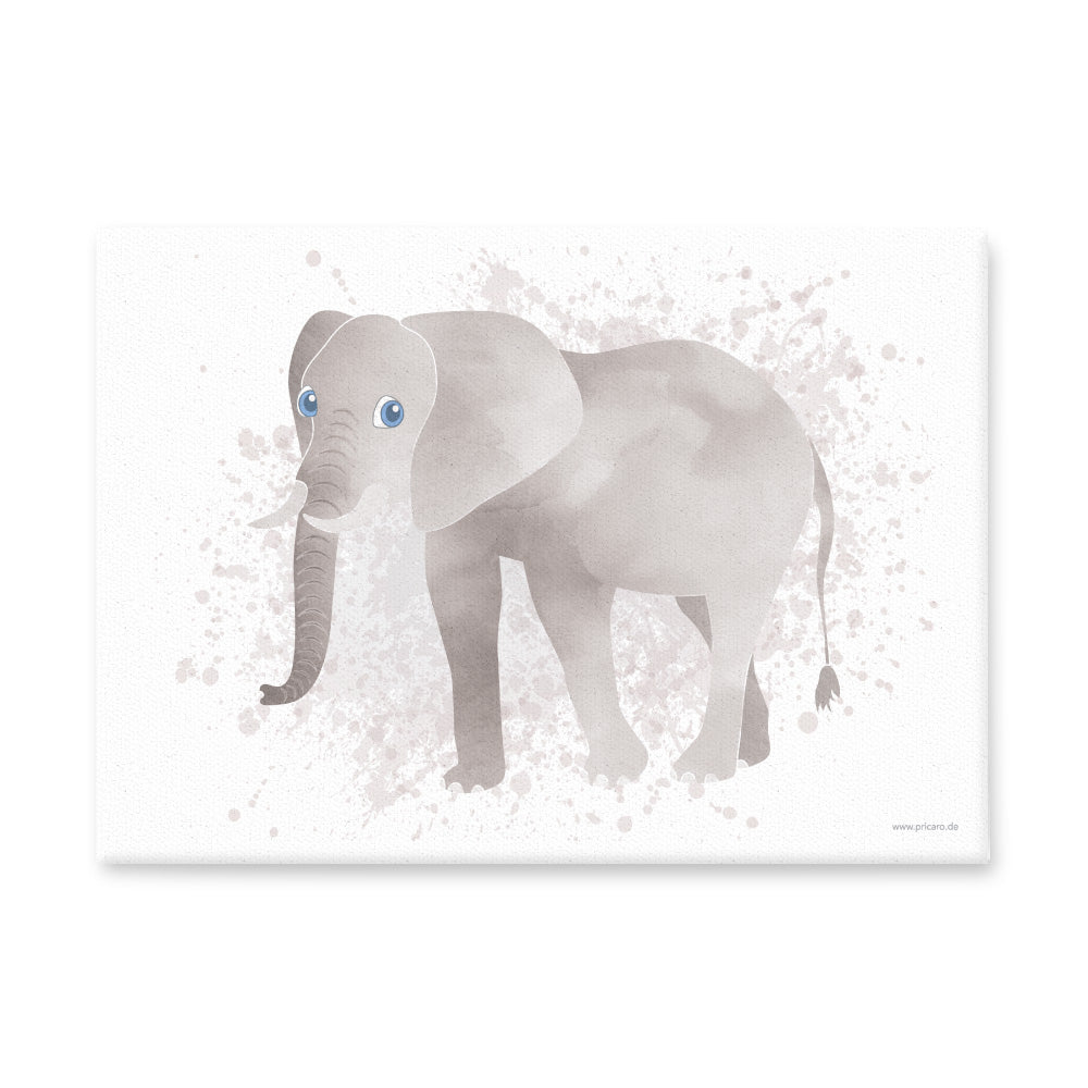 leinwand set "afrika tiere" motiv elefant auf weißem hintergrund 