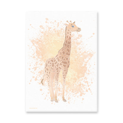 leinwand set "afrika tiere" motiv giraffe auf weißem hintergrund 
