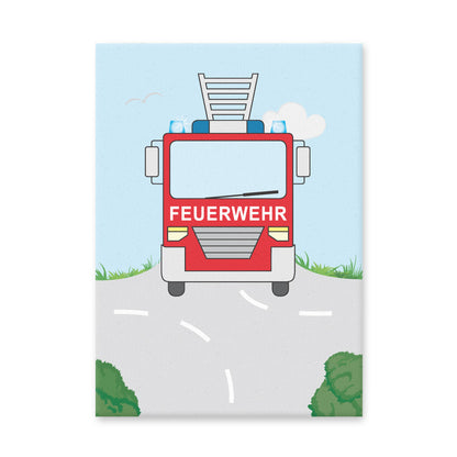 leinwand set "freund und helfer", motiv feuerwehr, bunte optik
