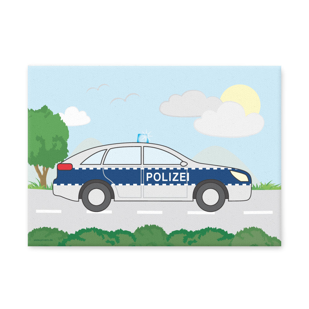 leinwand set "freund und helfer", motiv polizei, bunte optik