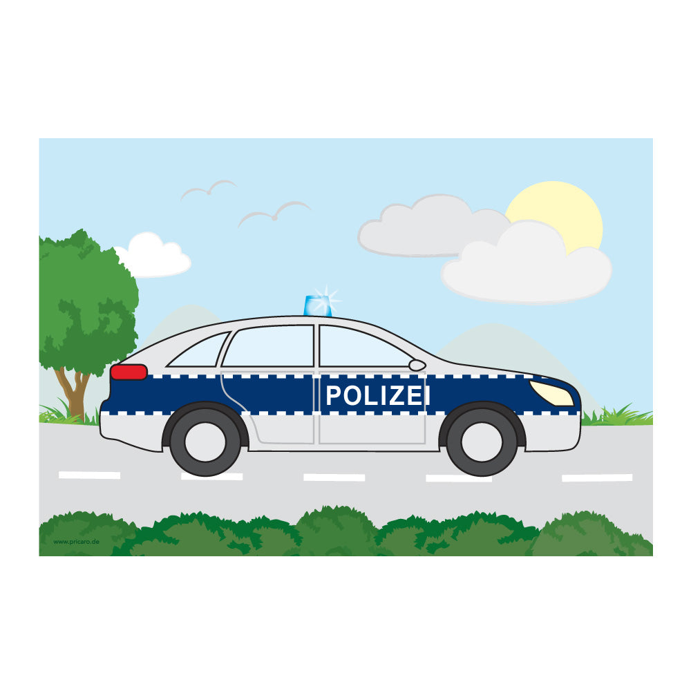 posterset "freund und helfer", motiv polizei, bunte optik