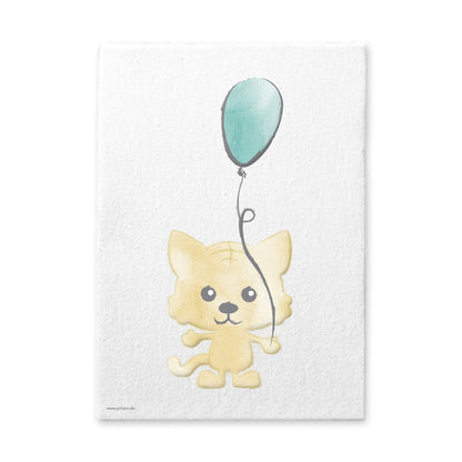 leinwand set "tierkinder", motiv tiger mit luftballon auf weißem hintergrund