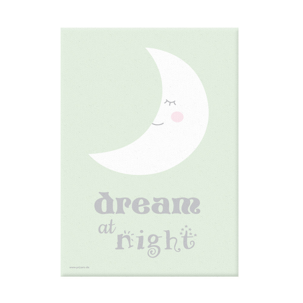 leinwand set "sonnemondstern", motiv stern mit aufdruck "dream at night"