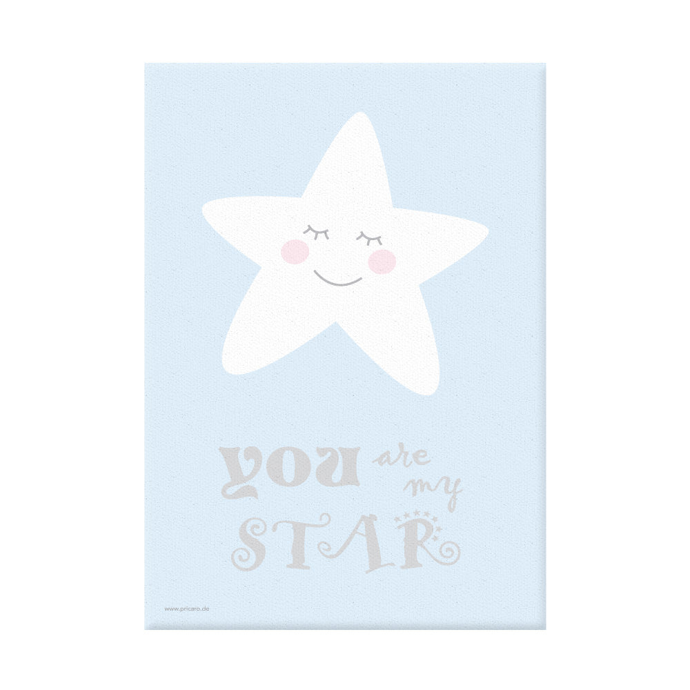 leinwand set "sonnemondstern", motiv stern mit aufdruck "you are my star"