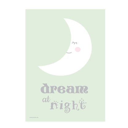 posterset "sonnemondstern", motiv stern mit aufdruck "dream at night"