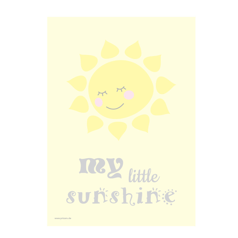 posterset "sonnemondstern", motiv sonne mit aufdruck "my little sunshine"