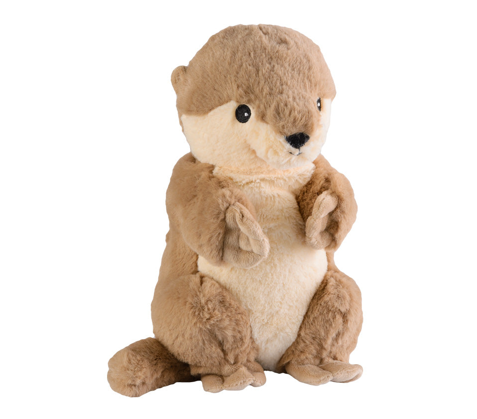 Warmies Otter, sitzend, braun, mikrowellengeeignetes Wärmestofftier, das Wärme speichert und angenehm duftet
