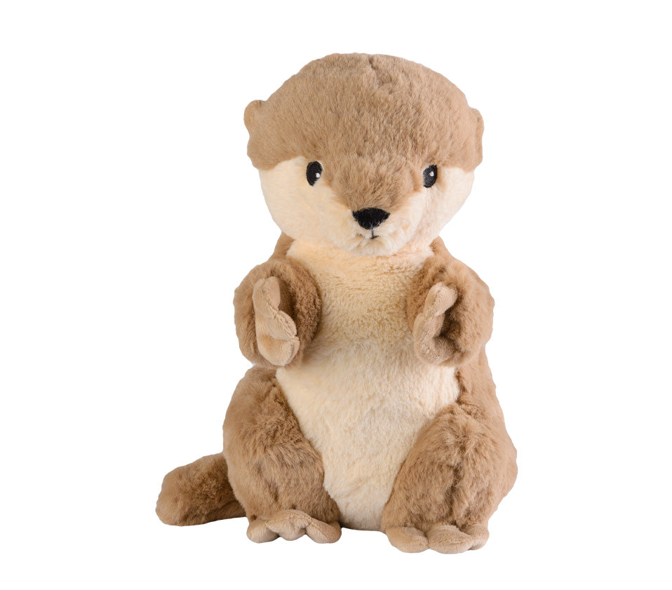 Warmies Otter, sitzend, braun, mikrowellengeeignetes Wärmestofftier, das Wärme speichert und angenehm duftet