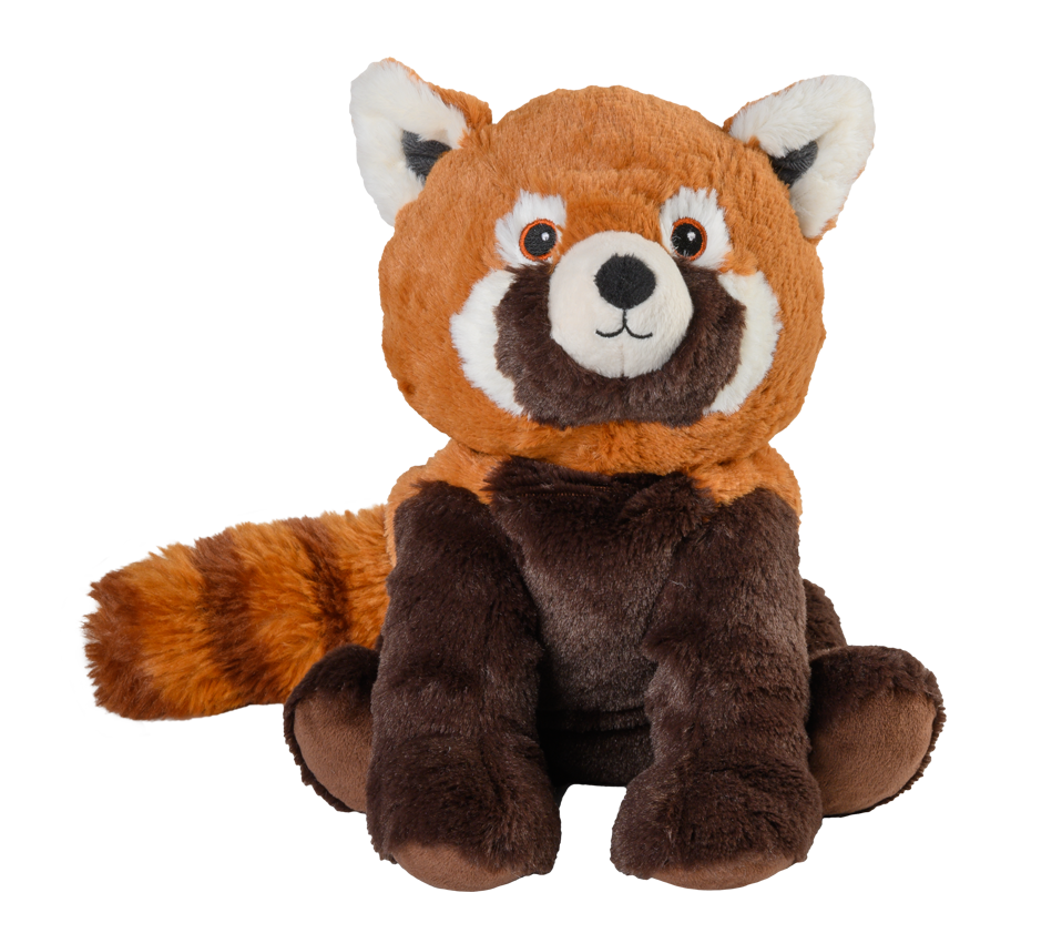 Warmies Roter Panda sitzend, rotbraun, mikrowellengeeignetes Wärmestofftier, das Wärme speichert und angenehm duftet
