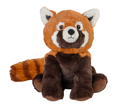 Warmies Roter Panda sitzend, rotbraun, mikrowellengeeignetes Wärmestofftier, das Wärme speichert und angenehm duftet