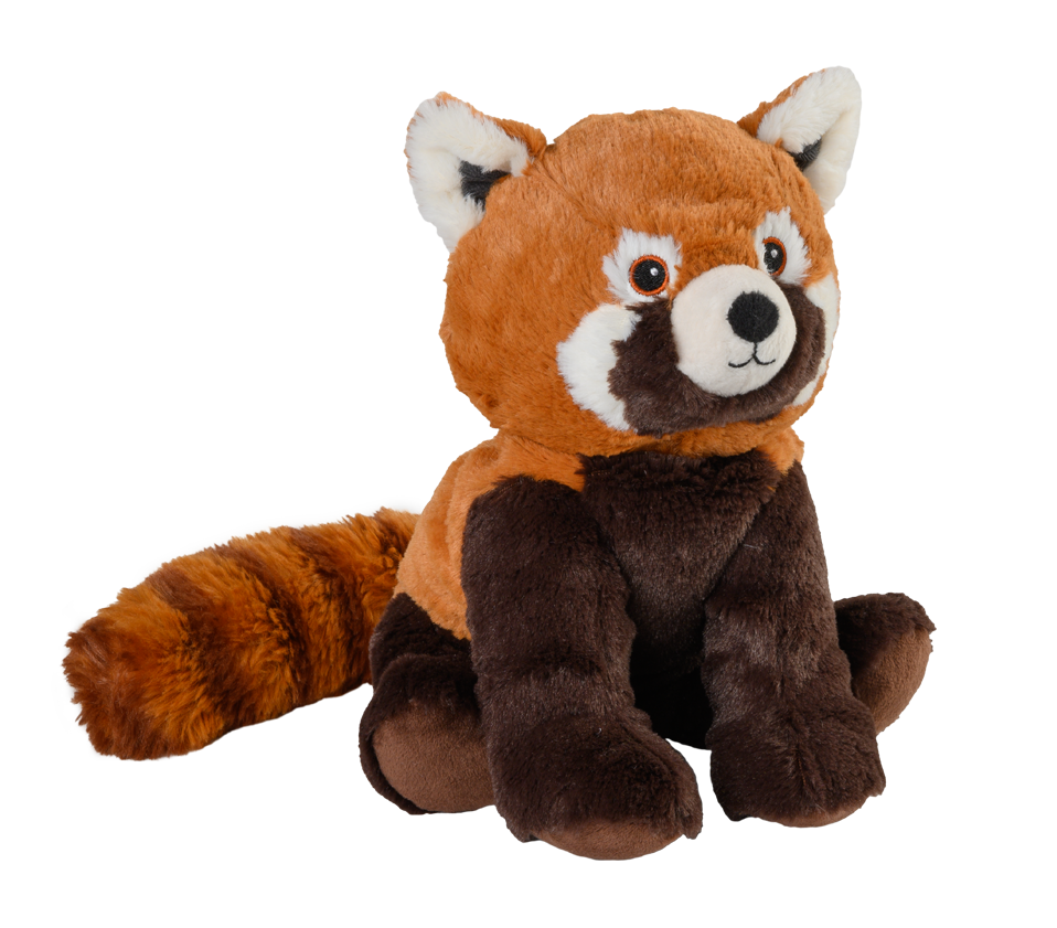 Warmies Roter Panda sitzend, rotbraun, mikrowellengeeignetes Wärmestofftier, das Wärme speichert und angenehm duftet