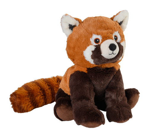 Warmies Roter Panda sitzend, rotbraun, mikrowellengeeignetes Wärmestofftier, das Wärme speichert und angenehm duftet
