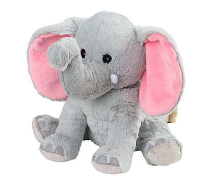 Warmies Elefant, sitzend, grau-rosa, mikrowellengeeignetes Wärmestofftier, das Wärme speichert und angenehm duftet