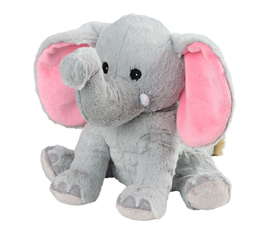 Warmies Elefant, sitzend, grau-rosa, mikrowellengeeignetes Wärmestofftier, das Wärme speichert und angenehm duftet