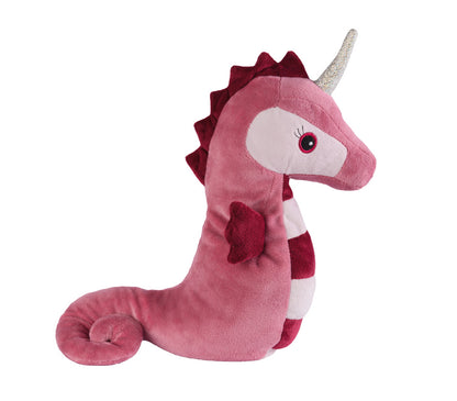 Warmies Meer-Einhorn, rosa-dunkelrot, mikrowellengeeignetes Wärmestofftier, das Wärme speichert und angenehm duftet