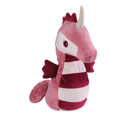 Warmies Meer-Einhorn, rosa-dunkelrot, mikrowellengeeignetes Wärmestofftier, das Wärme speichert und angenehm duftet
