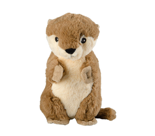 Warmies MINIS Otter, braun-beige, mikrowellengeeignetes Wärmestofftier, das Wärme speichert und angenehm duftet