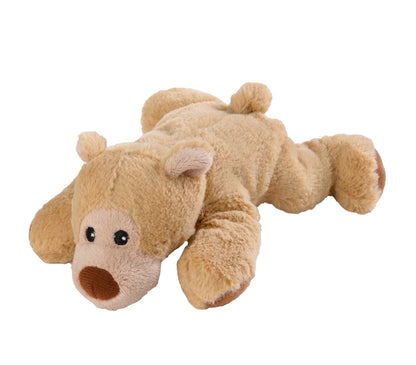 Warmies MINIS Bär liegend, beige-braun, mikrowellengeeignetes Wärmestofftier, das Wärme speichert und angenehm duftet