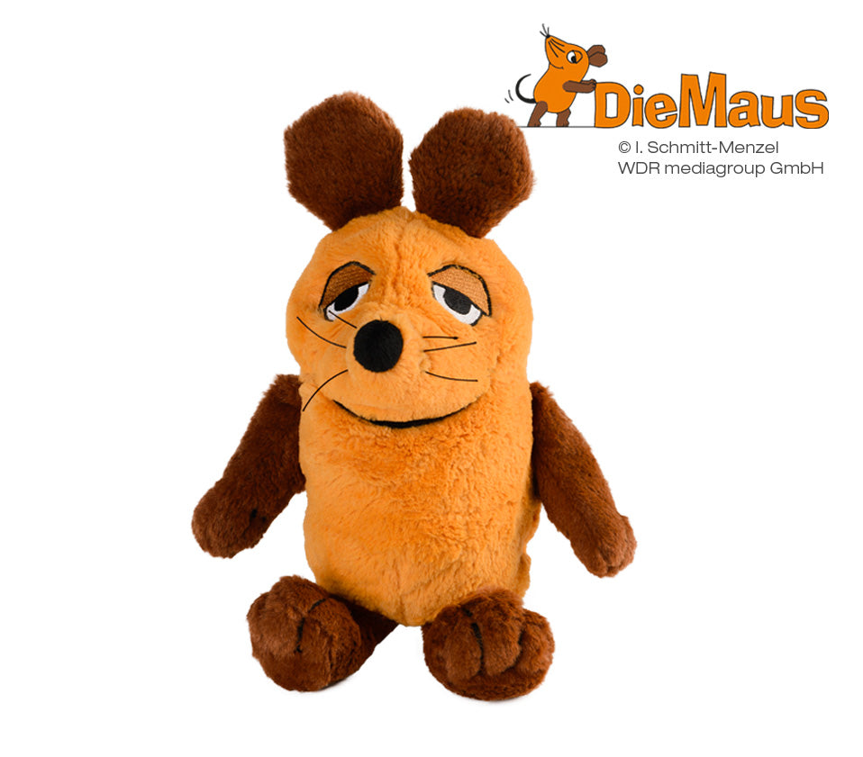 Warmies Die Maus aus der Sendung mit der Maus, orange-braun, mikrowellengeeignetes Wärmestofftier, das Wärme speichert und angenehm duftet