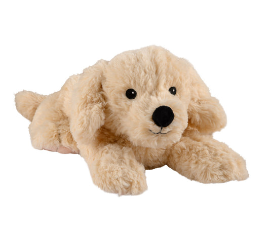 Warmies Golden Retriever, beige, mikrowellengeeignetes Wärmestofftier, das Wärme speichert und angenehm duftet