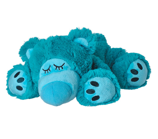 Warmies Sleepy Bear, türkis, mikrowellengeeignetes Wärmestofftier, das Wärme speichert und angenehm duftet
