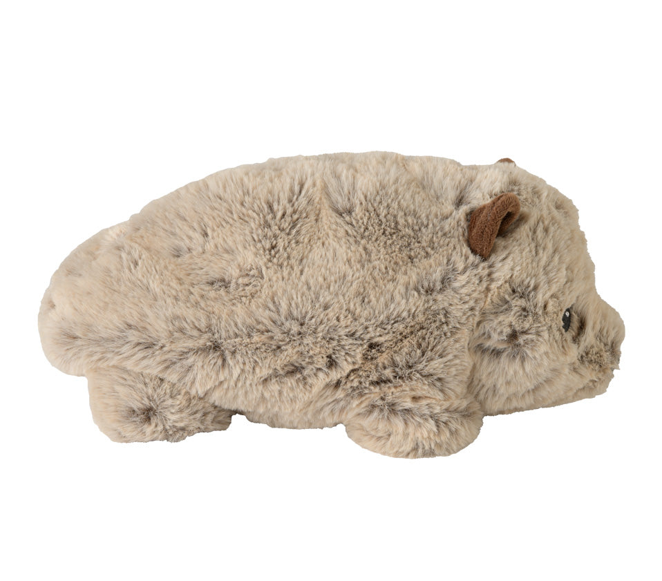 Warmies Wombat, beige-braun, mikrowellengeeignetes Wärmestofftier, das Wärme speichert und angenehm duftet