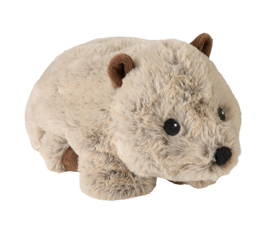 Warmies Wombat, beige-braun, mikrowellengeeignetes Wärmestofftier, das Wärme speichert und angenehm duftet