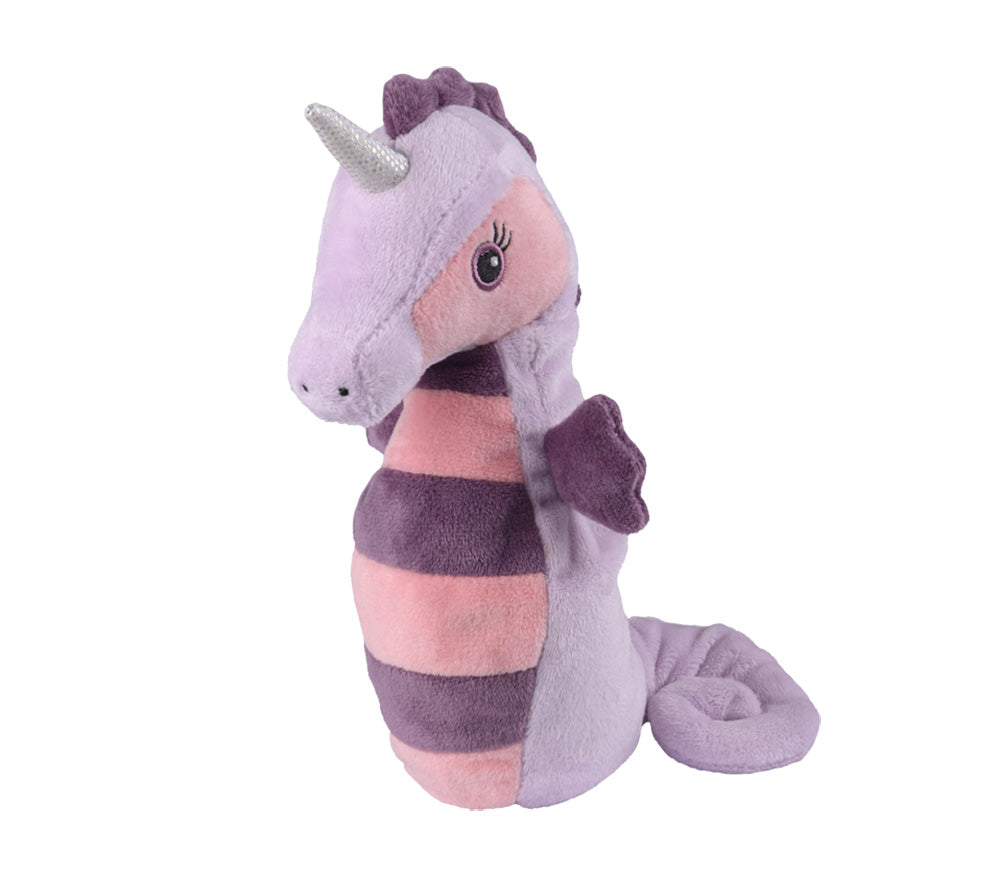 Warmies MINIS Meer-Einhorn, lila, mikrowellengeeignetes Wärmestofftier, das Wärme speichert und angenehm duftet