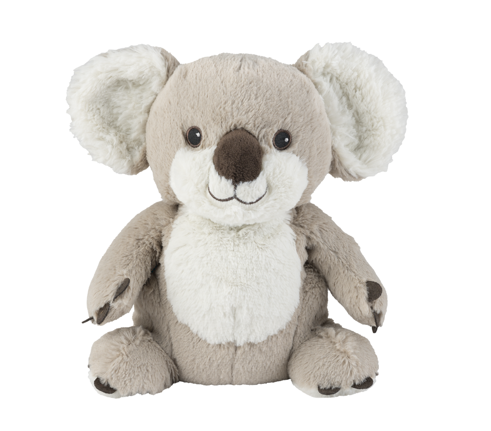 Warmies Koala, grau-weiß, mikrowellengeeignetes Wärmestofftier, das Wärme speichert und angenehm duftet